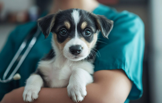 chien en consultation chez le vétérinaire SDTE